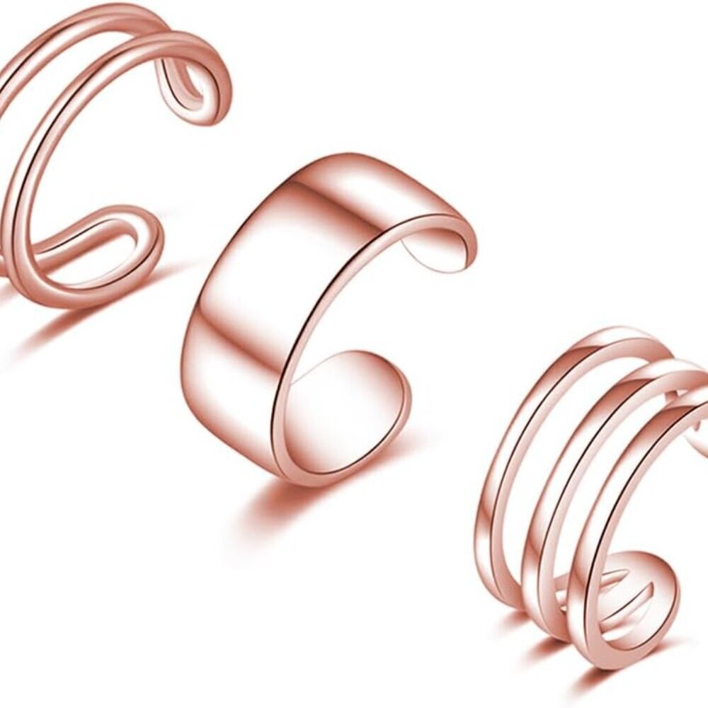 Solid 925 Sterling Silver Ear Cuff Earrings for Women No Piercing Cartilage Earr